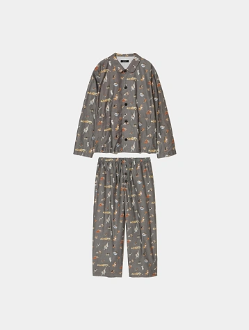 Пижама UNDERCOVER Dog Print Cotton Gray Base