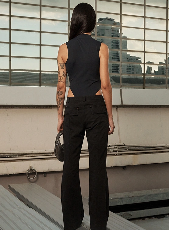 Женское боди OPEN YY Turtleneck Bodysuit Black