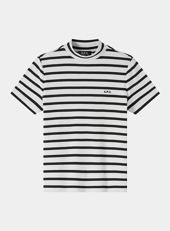 Женская футболка A.P.C. Caroll Ecru/Noir