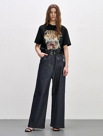 Женская футболка System Printed Half Sleeve Black