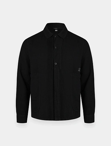 Рубашка C.P. Company Embroidered Logo Twill Black