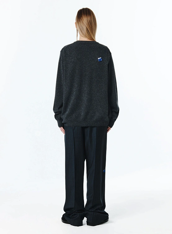 Кардиган ADERERROR Sig BL Tag Cardigan 02 Charcoal