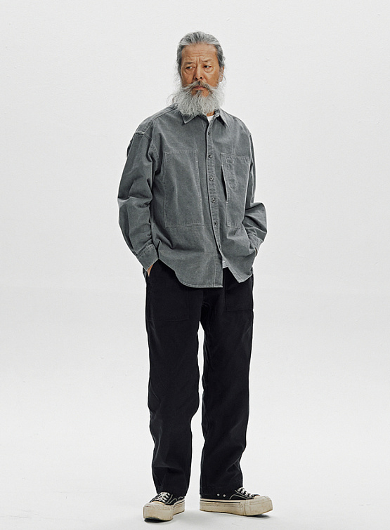 Рубашка FrizmWORKS Washed Carpenter Pocket Charcoal