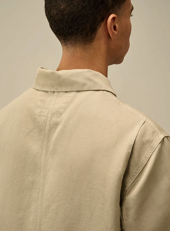 Овершот C.P. Company Cotton Linen Full Zip Vintage Khaki